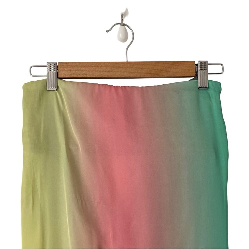 Baobob NWTs Gianni Leaves Strapless Maxi Dress size small Green Yellow Flawed - Picture 5 of 10